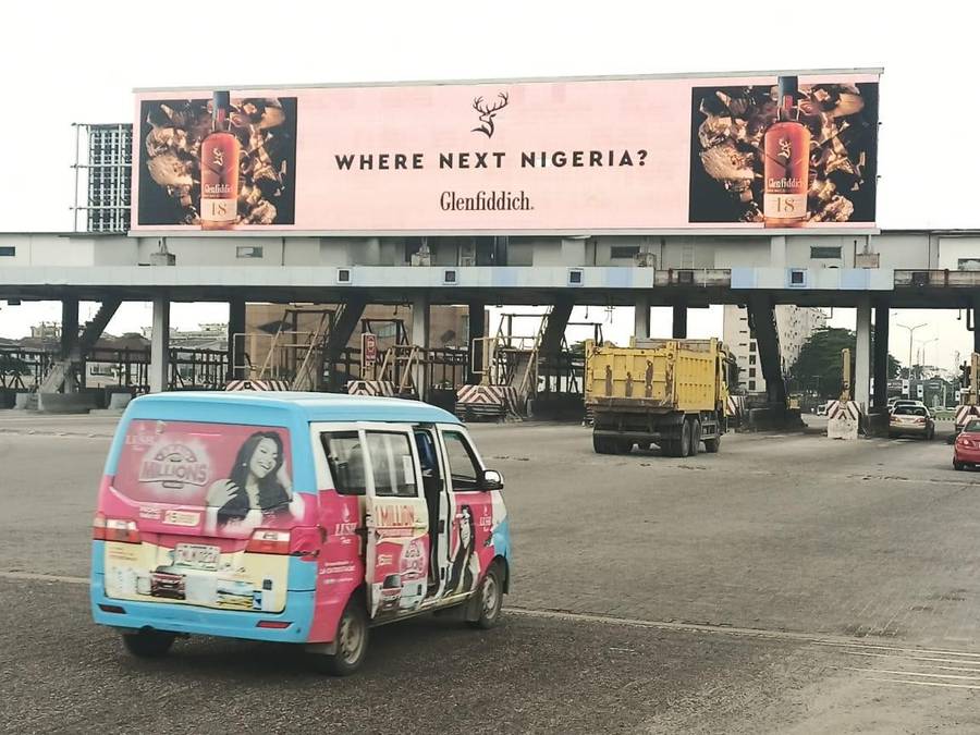 Second Toll Gate outdoor advertising billboard Lagos